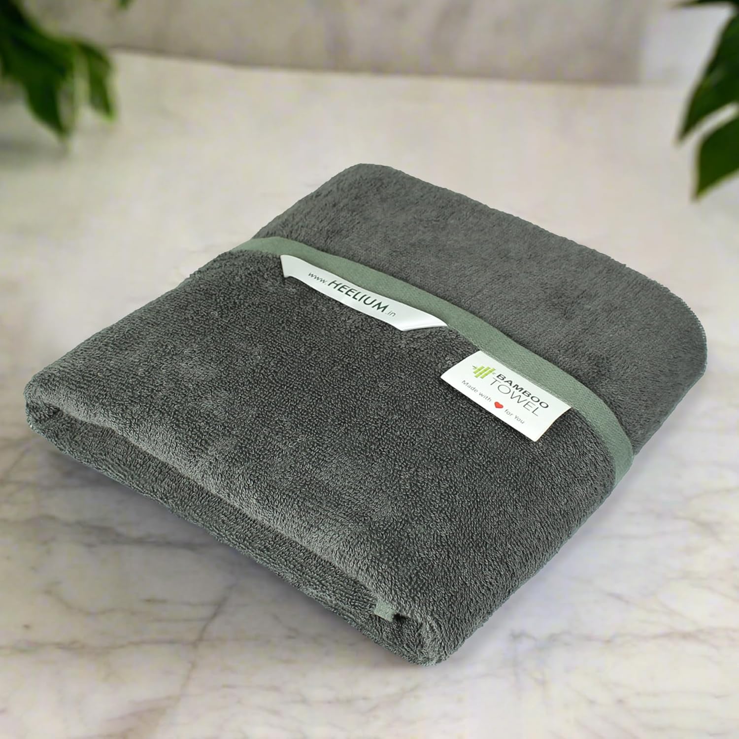 towel HEELIUM Bamboo Bath Towel | 3X Softer & Quick Drying | 400 GSM -140 X 70 Cm